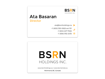 Business Card amber black branding business card company corporate logo