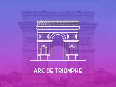 Paris, Arc De Triomphe arc de triomphe building france illustration landmark linear medieval outline paris vector