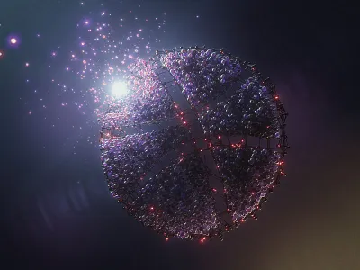 Greeting ball birth cinema 4d clones octane sketch space sphere