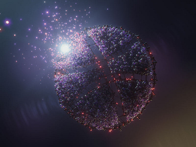 Greeting ball birth cinema 4d clones octane sketch space sphere