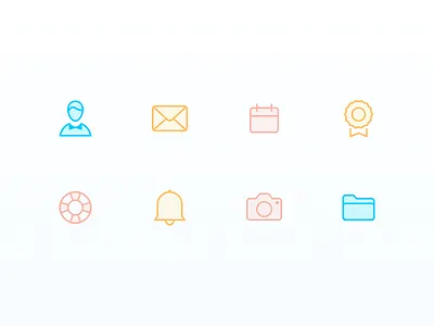 Icon Exploration colors fintech icon lines outbank settings sketch ui vector