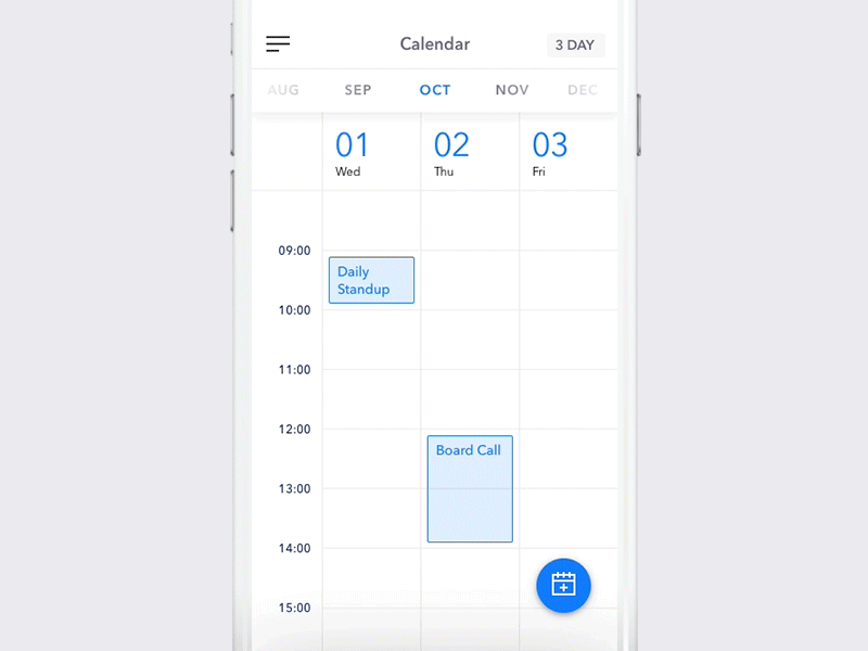 Add Event to Calendar - Interaction Design animation app calendar design event ios microinteraction mobile motion principle ui ux