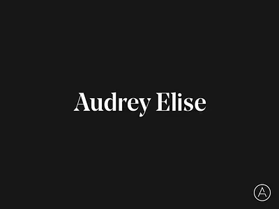 Audrey Elise font logo logotype modern serif simple wordmark