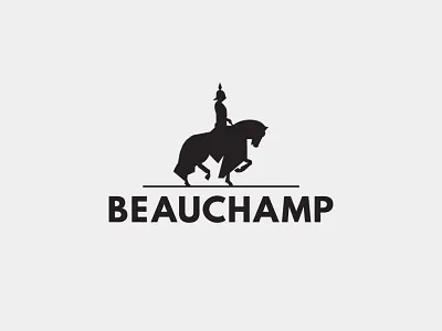 "Beauchamp" Logo beauchamp bold knight logo masculine minimal modern noble simple strong typography wordmark