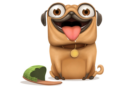 Hulk the Pug character design dog pug stickers