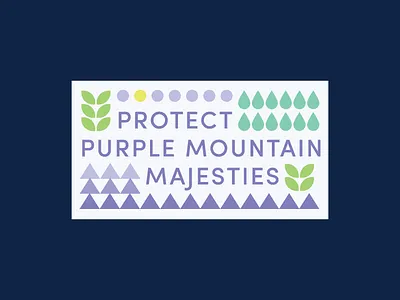 America the Beautiful circles geometric leaves mountain nature pattern purple rain sticker sun triangles