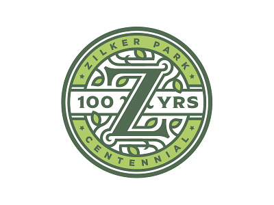 Zilker Park 100 Year Anniversary Logo anniversary austin badge centennial identity logo mark nature park texas z zilker