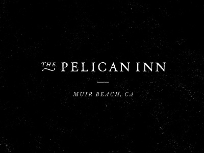 Pelican Inn black branding design english hotel inn logo restaurant texture typography vintage white