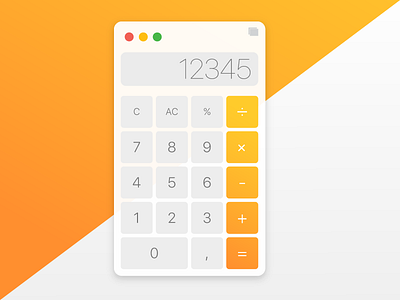 MacOS Calculator Concept app calculator concep design designer dribbble interface macos uidesign uiux