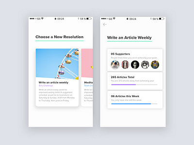 Resolution App V2 app clean interface ios resolution resolutions simple ui ui design ux