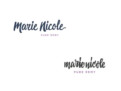 Marie Nicole Logo Concepts R1c branding hand lettering logo practice wip
