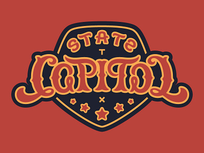 State Capitol Reflection Ambigram illusion letters optical script type typography words