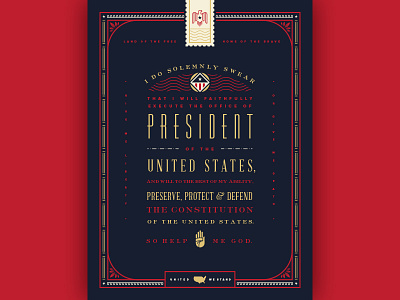 Oath of Office america eagle politics poster president type typogrpahy usa