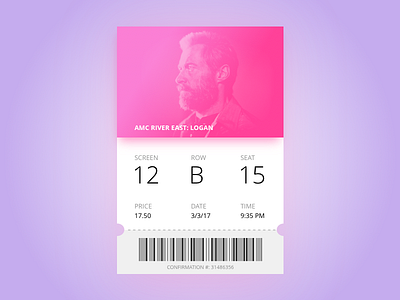 Movie Ticket - Email Receipt concept email movie receipt ticket ui ux visual design web