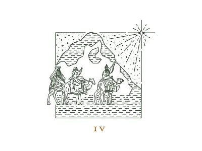 IV art christmas design illustration mary scene series