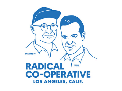 Radco Truck Exchange blue collar illustration los angeles portrait radical western truck exchange