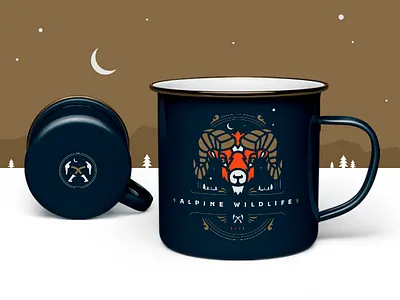 Alpine Wild Mug alpine badge bighorn coffee mug hiking mountains mug type wildlife