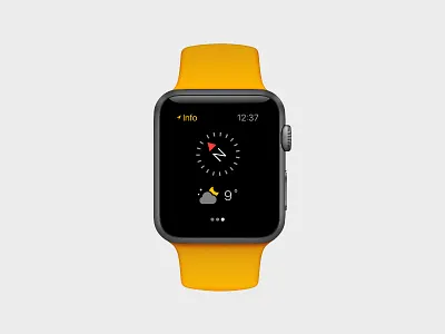 Hiking App for Apple Watch app apple apple watch backpacking black hiking minimalist orange ui user interface