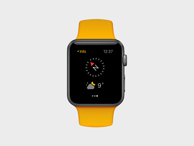 Hiking App for Apple Watch app apple apple watch backpacking black hiking minimalist orange ui user interface