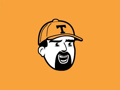 Character illustration baseball cap character goatee guy hat head