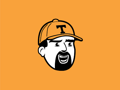Character illustration baseball cap character goatee guy hat head