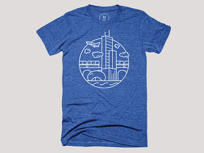 Chicago Tee chicago cotton bureau illinois illustration midwest shirt design t shirt the bean the cubs