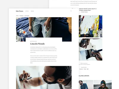 Blog Exploration 2 about article artists blog blog exploration minimal typography ui