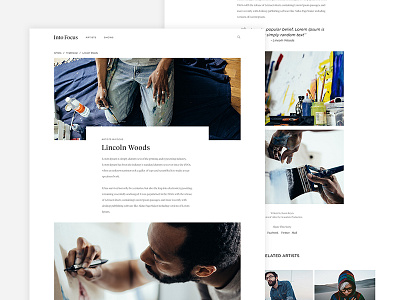 Blog Exploration 2 about article artists blog blog exploration minimal typography ui