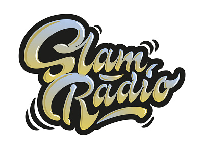 Slam Radio calligraphy calligraphy and lettering artist calligraphy artist calligraphy logo et lettering evgeny tkhorzhevsky font hand lettering logo lettering artist lettering logo logo type