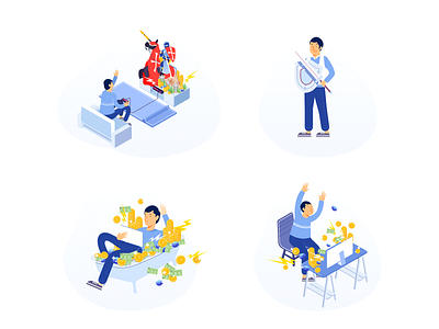 Illustration Icon design flat flatdesign icon illustration isometric landingpage ui webdesign