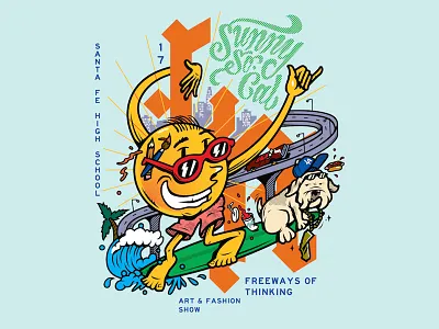 Surfin design designer draw drawing font fonts lettering letters logo los angeles typography vector art