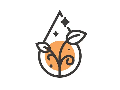 Purity drop leave leaves logo spa water