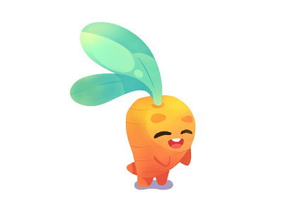 Happy Carrot beargara carrot character chibi cute illustration vegetable