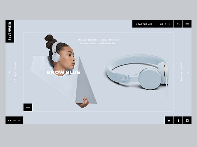 Urbanears headphones black blue headphones ui ux website