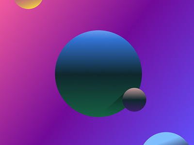 Alternate Planets 3 design gradient graphic planet poster
