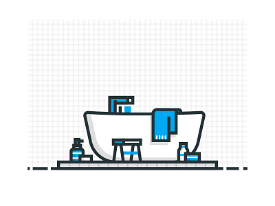 Bathroom bathroom icon lineart outline