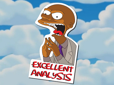 The Devil illustration simpsons sticker