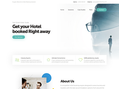 Booking Website agency booking design landing ui ux webdesign