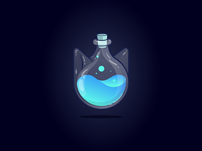 Potion Cat Mana cat game illustration item loot mana motion potion vector vial