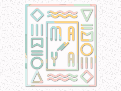 past and pending 80s aztec back to the future colors design geometric pastel pattern retro vector