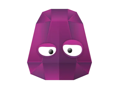 Mr Purple bigeye cartoon color emotion gem purple toon