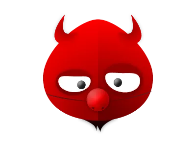 Mr Red bigeye cartoon character design color devil emotion toon vector red