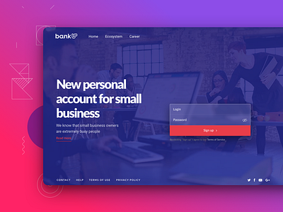 Bankup - on boarding bank design gui naviagation onboarding overview ui ux web app web design