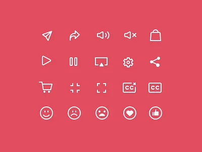 Player Icons icons player smile sound tiny video