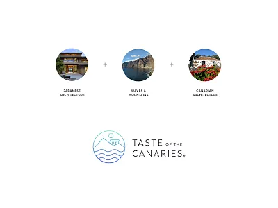 Taste of the canaries architecture brand branding canary islands gradient logo logodesign logotype rental house