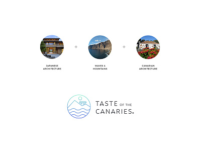 Taste of the canaries architecture brand branding canary islands gradient logo logodesign logotype rental house