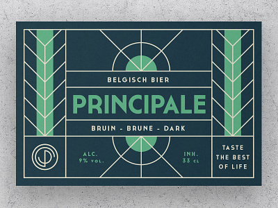 Principale Label02 art deco beer belgian green label lines rhye