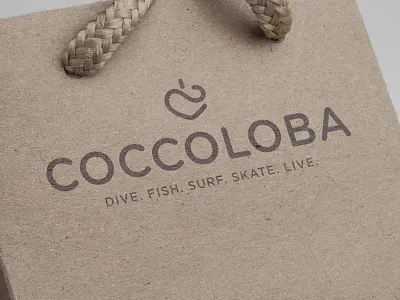 Coccoloba brand branding clothing icon leaf lettering logo type typography