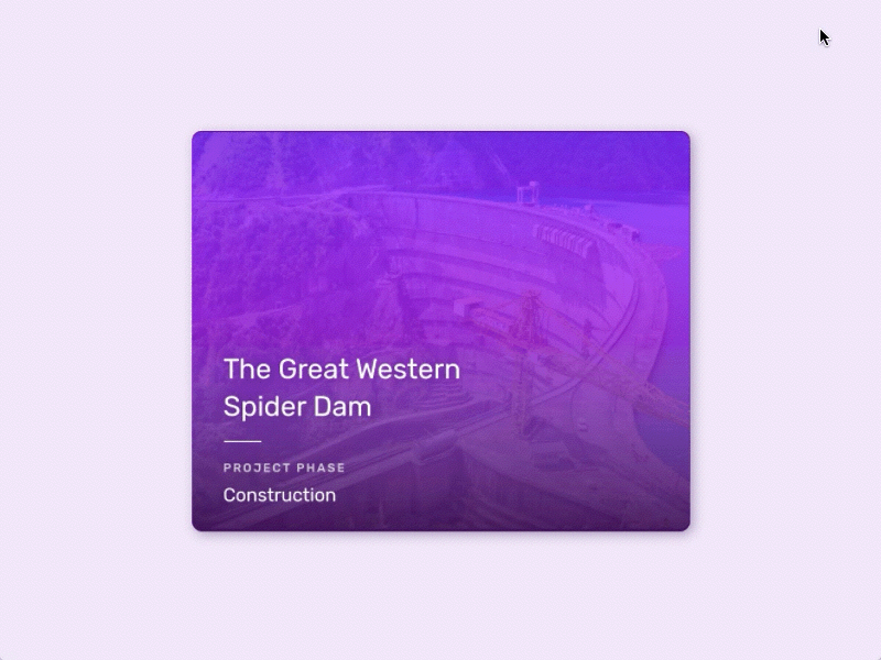 Example of Project card hover effect
