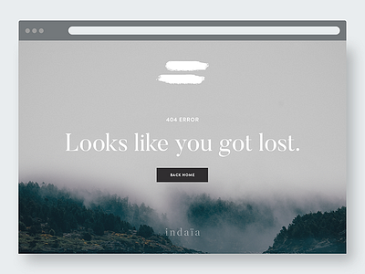 Indaïa 404 error screen 404 design error layout minimal mockup ui user interface ux web webdesign